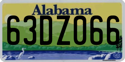 AL license plate 63DZ066