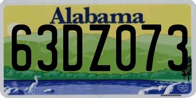 AL license plate 63DZ073