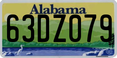 AL license plate 63DZ079