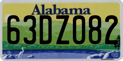 AL license plate 63DZ082
