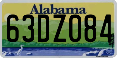 AL license plate 63DZ084