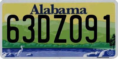 AL license plate 63DZ091