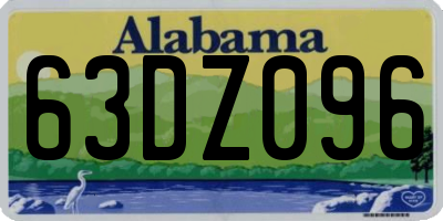 AL license plate 63DZ096