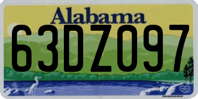 AL license plate 63DZ097