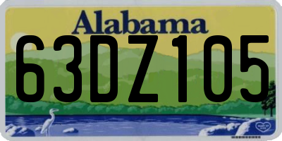 AL license plate 63DZ105