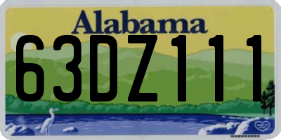 AL license plate 63DZ111
