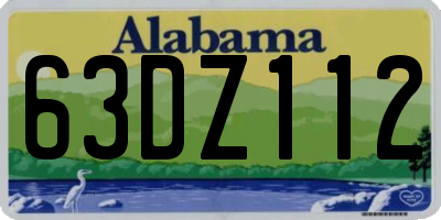 AL license plate 63DZ112