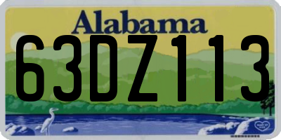 AL license plate 63DZ113
