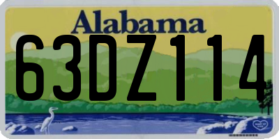 AL license plate 63DZ114