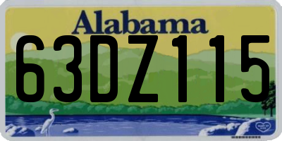 AL license plate 63DZ115