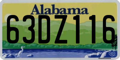 AL license plate 63DZ116