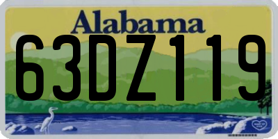 AL license plate 63DZ119