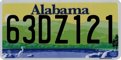 AL license plate 63DZ121