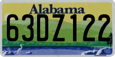 AL license plate 63DZ122