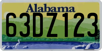 AL license plate 63DZ123