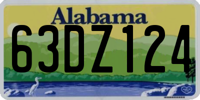 AL license plate 63DZ124