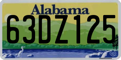 AL license plate 63DZ125