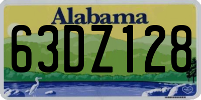 AL license plate 63DZ128
