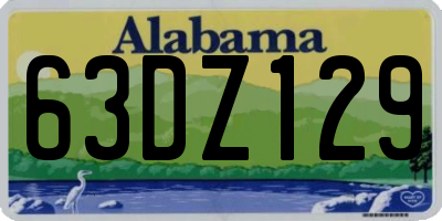 AL license plate 63DZ129
