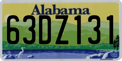 AL license plate 63DZ131
