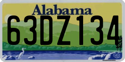 AL license plate 63DZ134