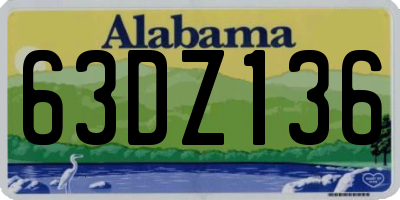 AL license plate 63DZ136