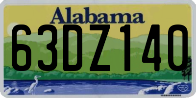 AL license plate 63DZ140