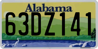 AL license plate 63DZ141