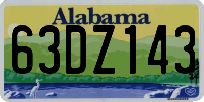 AL license plate 63DZ143