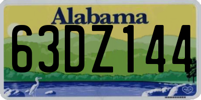 AL license plate 63DZ144