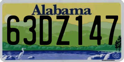 AL license plate 63DZ147