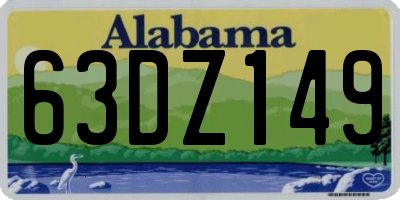 AL license plate 63DZ149