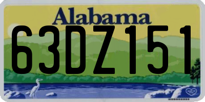 AL license plate 63DZ151
