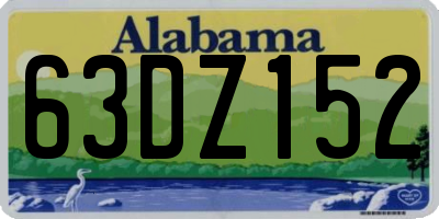 AL license plate 63DZ152