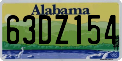 AL license plate 63DZ154