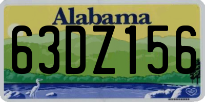 AL license plate 63DZ156