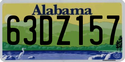 AL license plate 63DZ157
