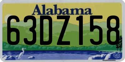 AL license plate 63DZ158