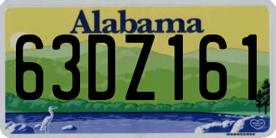 AL license plate 63DZ161