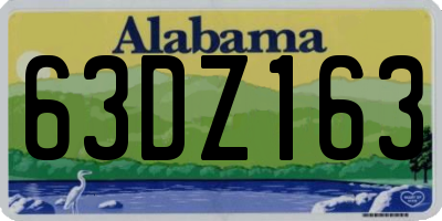 AL license plate 63DZ163