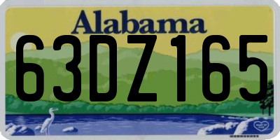 AL license plate 63DZ165