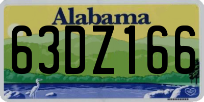 AL license plate 63DZ166