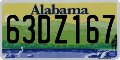 AL license plate 63DZ167