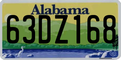 AL license plate 63DZ168