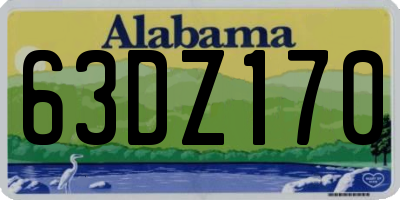 AL license plate 63DZ170