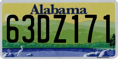 AL license plate 63DZ171