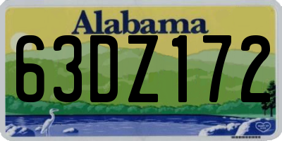 AL license plate 63DZ172