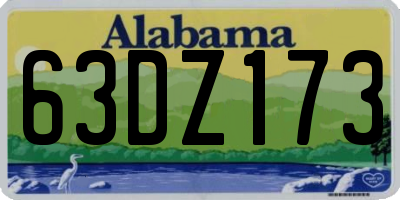 AL license plate 63DZ173