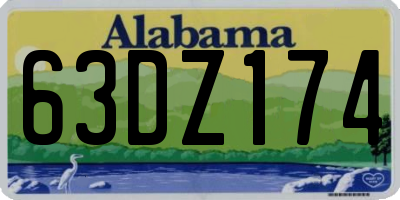 AL license plate 63DZ174