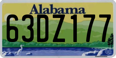 AL license plate 63DZ177